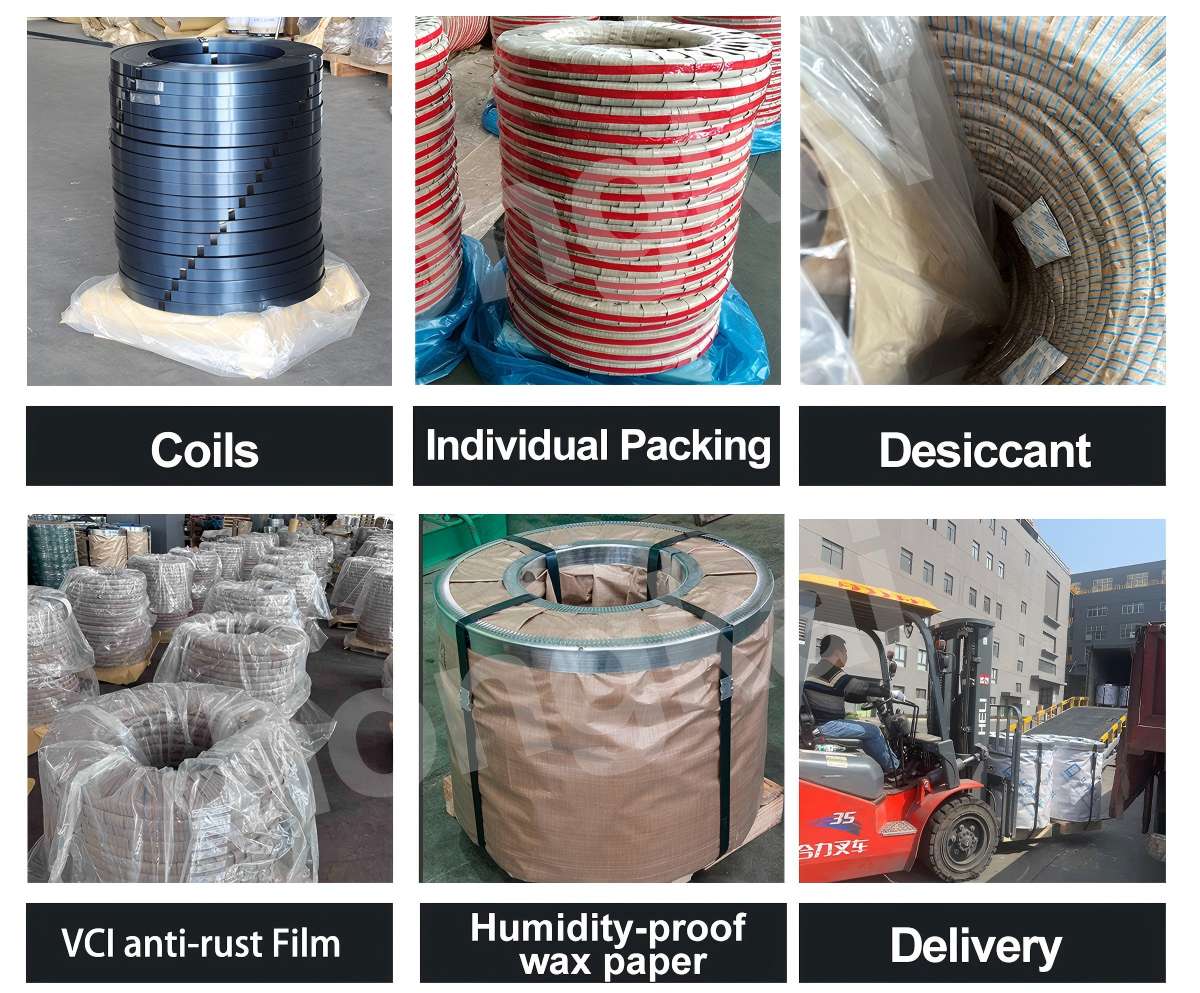 Verpackung mit Stahlband